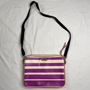 Rebecca Minkoff Striped Patent Crossbody Laptop bag Handbag A040224